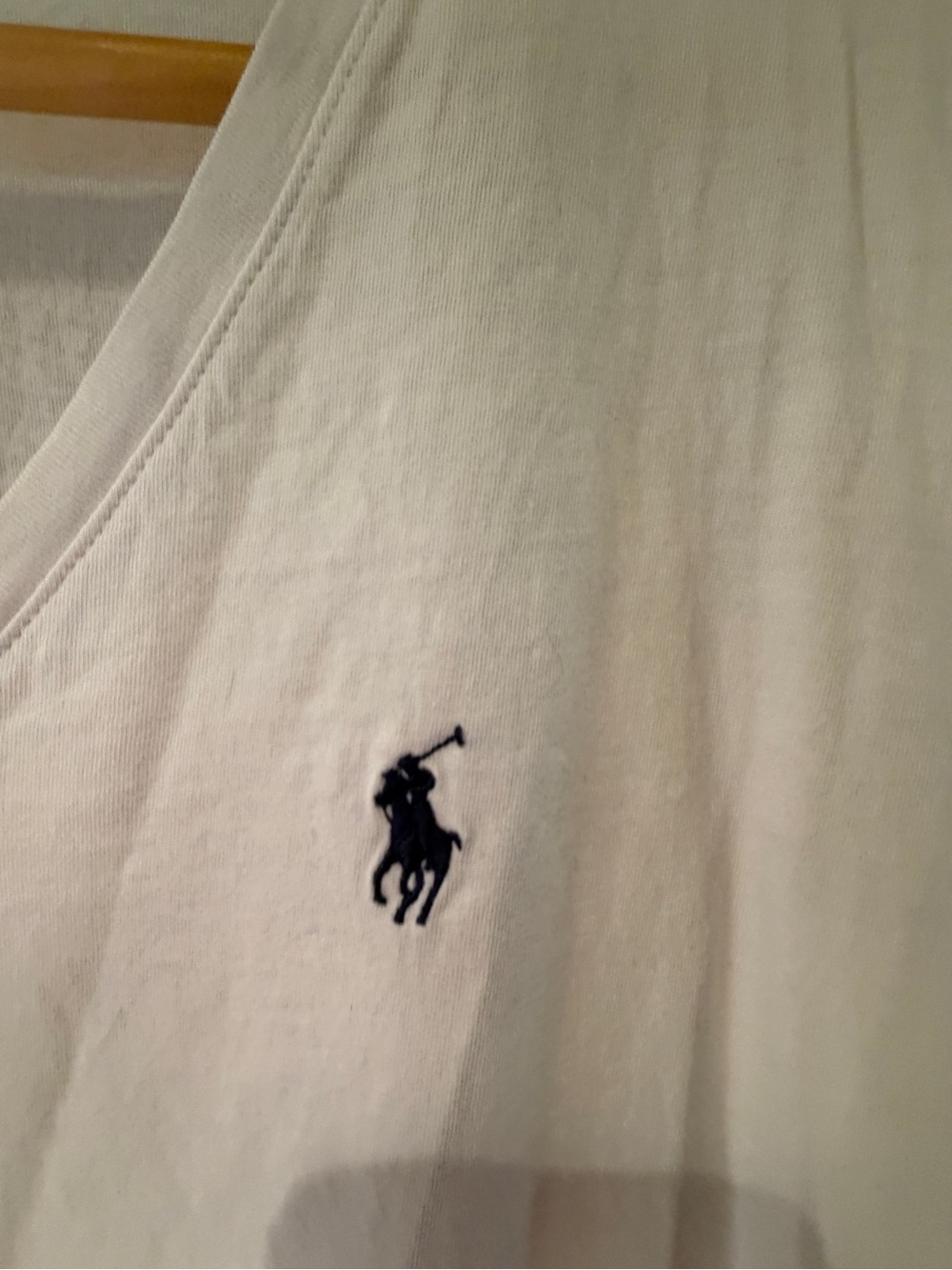 Polo by Ralph Lauren White Crew Neck Tee with Navy Logo Print XL - Picture 2 of 4